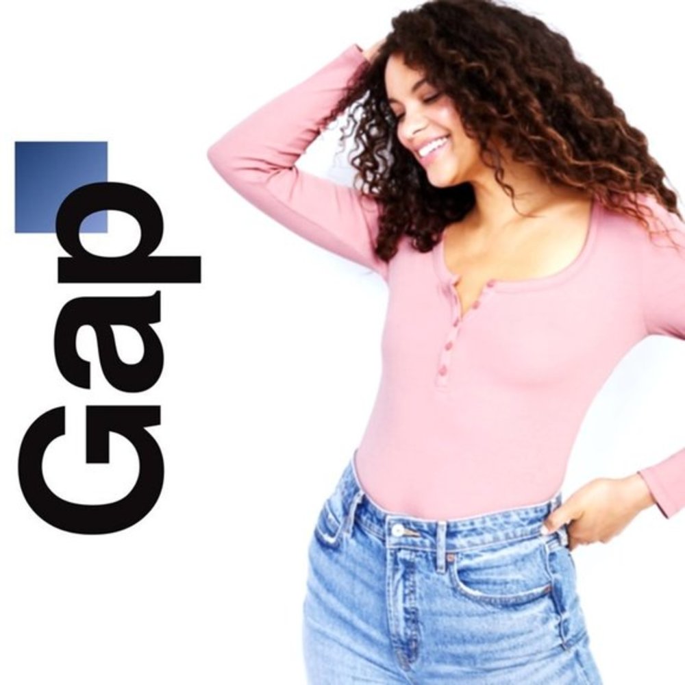 GAP PINK 5 BUTTON HENLEY 🌸